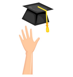 Graduation Cap With Hand