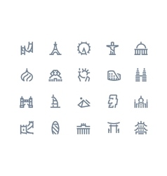 Landmarks Icons Line Series