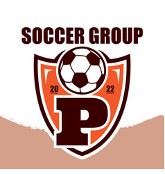 Letter P Soccer Team Logo Design Template