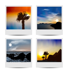 Set Photo Frames With Beaches