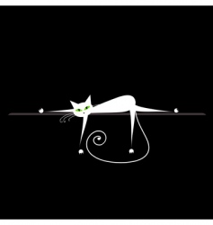 Cat silhouette Royalty Free Vector Image - VectorStock