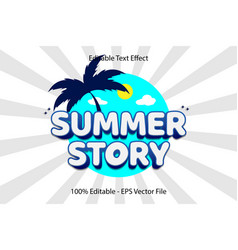 Summer Story 3d Emboss Cartoon Style Design