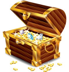 Treasure chest packaging box design Royalty Free Vector