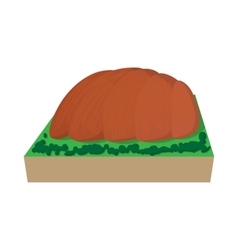 Ayers Rock Australia Icon Cartoon Style