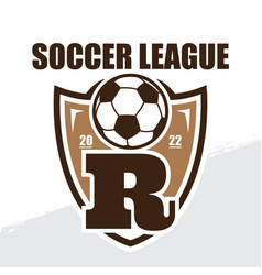 Letter R Soccer Team Logo Design Template