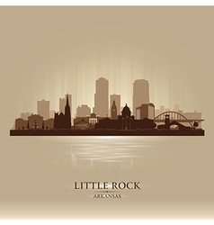 Little Rock Arkansas City Skyline Silhouette