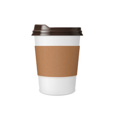 Coffee Cup Paper Cardboard Mug Realistic Mockup