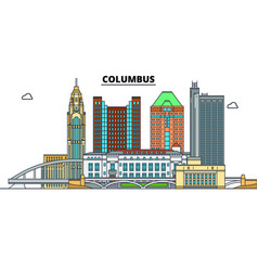 Columbus United States Flat Landmarks