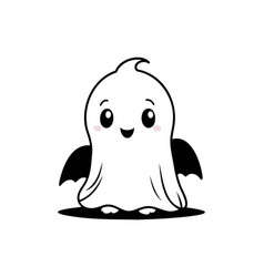 Cute Halloween Ghost Line Art Baby Ghost Hollowe