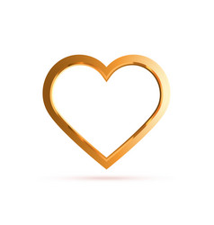 Gold Heart Element Design