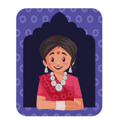 Indian Rajasthani Woman Cartoon