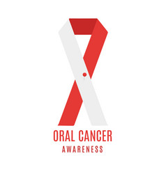 Oral Mouth Cancer Awareness Ribbon With A Pin