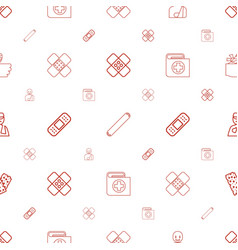 Bandage Icons Pattern Seamless White Background