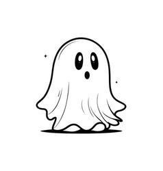 Cute Halloween Ghost Line Art Baby Ghost Hollowe