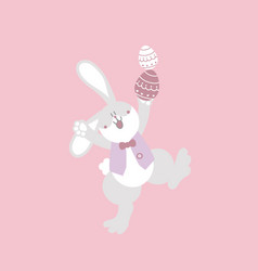 Happy Easter Festival With Rabbit And Egg