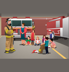 Kids Visiting A Fire Station