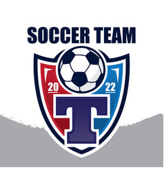 Letter T Soccer Team Logo Design Template