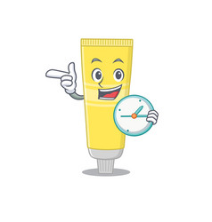 A Picture Cheery Hair Dye Holding Clock