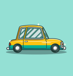 Car Cartoon Flat Design Cartoon From Side