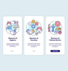 Etiquette Categories Onboarding Mobile App Screen