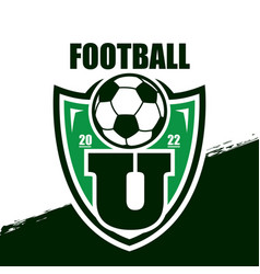 Letter U Soccer Team Logo Design Template