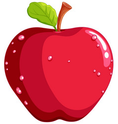 A Vibrant Red Apple With Water Droplets