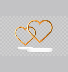 Gold Heart Element Design