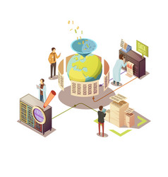 Information Processing Isometric Design