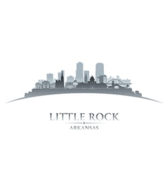 Little Rock Arkansas City Skyline Silhouette