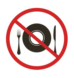 No eating sign Royalty Free Vector Image - VectorStock