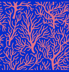 Seaweed Coral Abstract Seamless Pattern