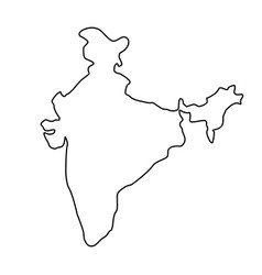 Line Map Of India