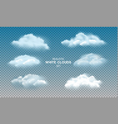 Realistic White Cloud Fog Smoke Set Collection