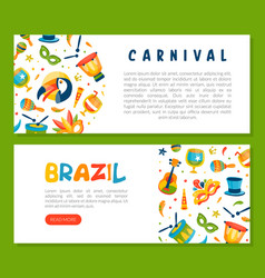 Brazilian Rio Carnival Web Design With Drum