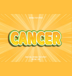 Cancer Editable Text Effect 3 Dimension Emboss