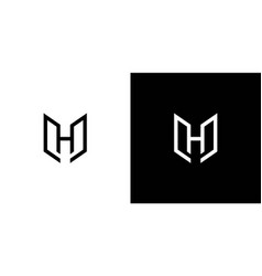 Cool And Modern Mh Logo Design