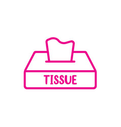 Pink Tissue Line Icon