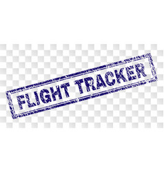 Scratched Flight Tracker Rectangle Stamp