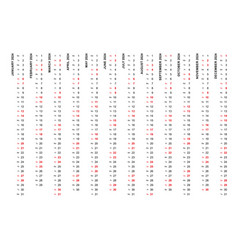 Simple Vertical Calendar Template Year 2024