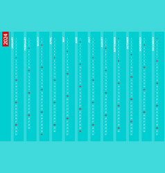 2024 Vertical Calendar With Selected Sundays