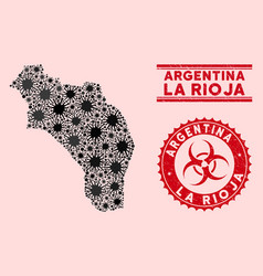 Coronavirus Mosaic La Rioja Argentina Map