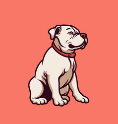 Sitting Pitbull Cartoon