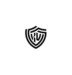 Uk Geometric Line Shield Logo Initial Concept