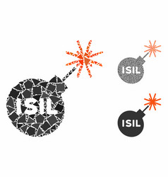 Isil Bomb Mosaic Icon Inequal Elements