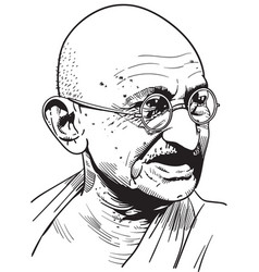 Mohandas karamchand gandhi Royalty Free Vector Image