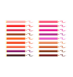 Palette Of Makeup Pencils For Lips Set