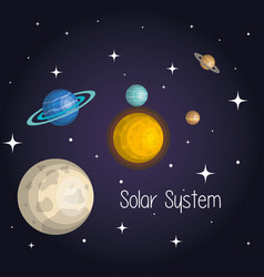 Planets of the solar system space astrology Vector Image