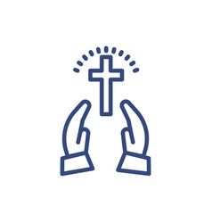 Pray Icon Thin Line From Happy Easter