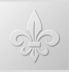 Realistic Paper 3d Fleur De Lis Closeup On