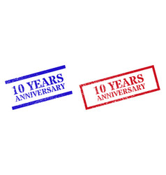 10 Years Anniversary Textured Rubber Seal Stamps